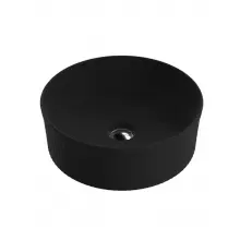 Umywalka nablatowa czarna okrągła Lavita Isla Black 36cm